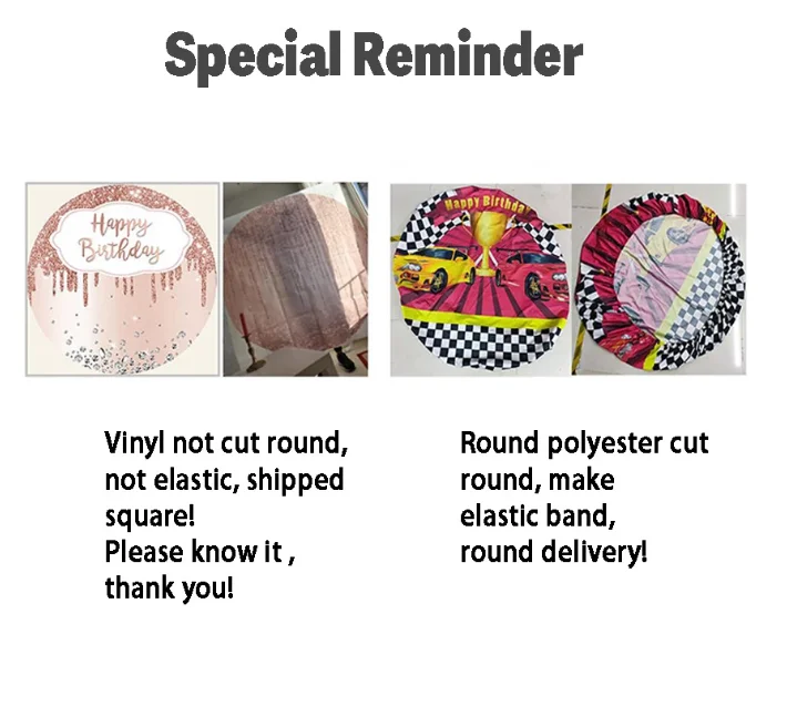 Round Circle Winter Frozen Elsa Anna Princess Girls Birthday Party Backdrops Snowflake Snow Ice Photo Backgrounds Plinth Covers