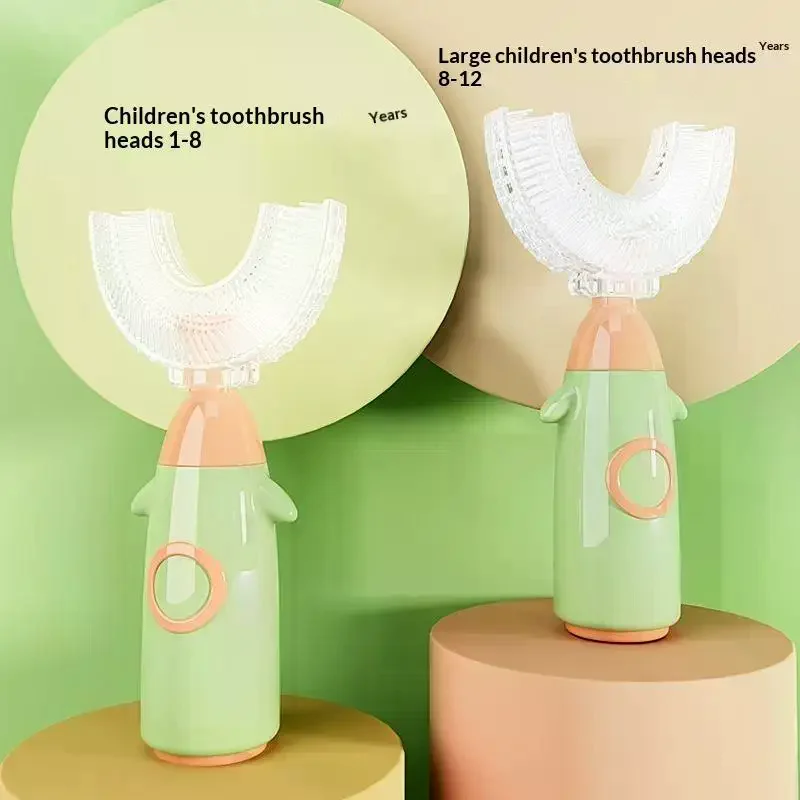 /ACR/2-6years Soft Silicone Kids Favors Teeth Whitening Tooth Brushing Cleaning Tool U-Shape Toothbrush
