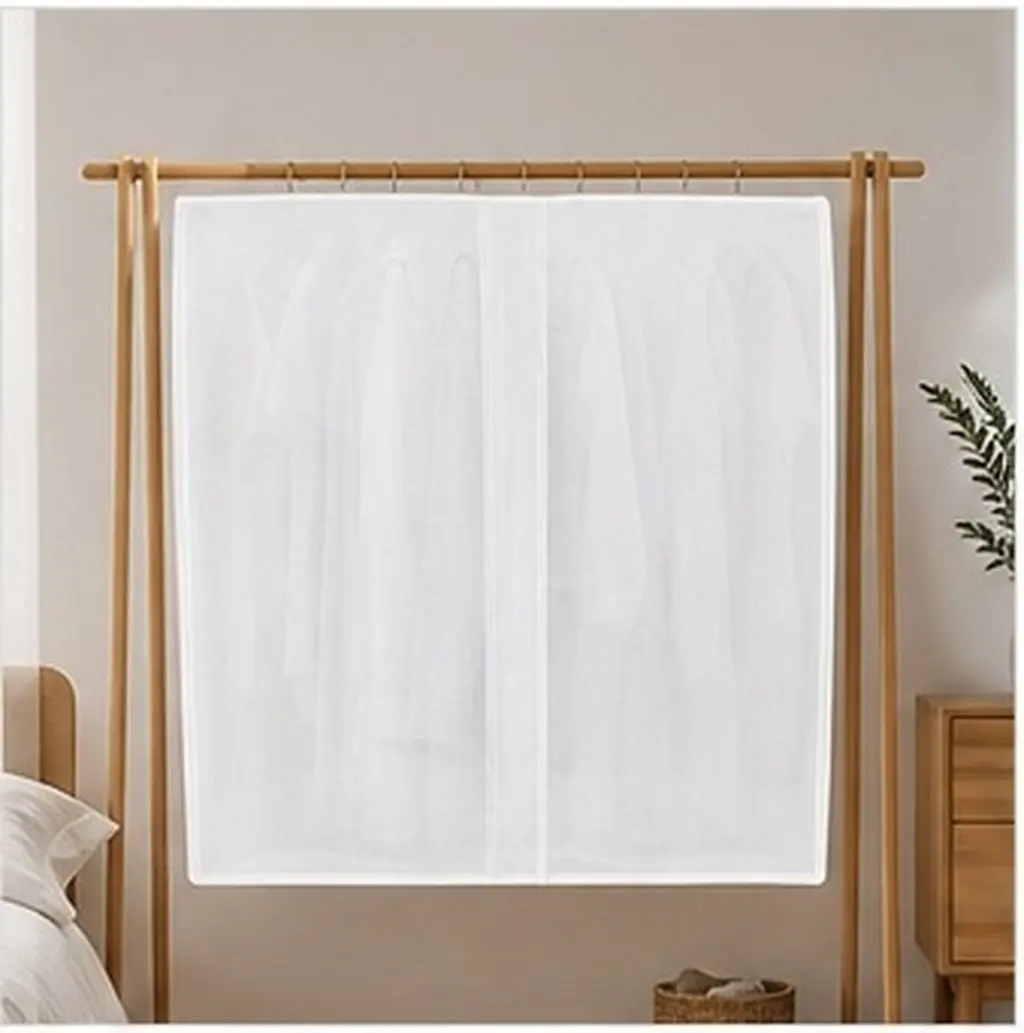 2Sets Wardrobe Dustproof Covers Translucent Closet Cover Clothes Storage Dustproof Protector for Open Hanging Rack