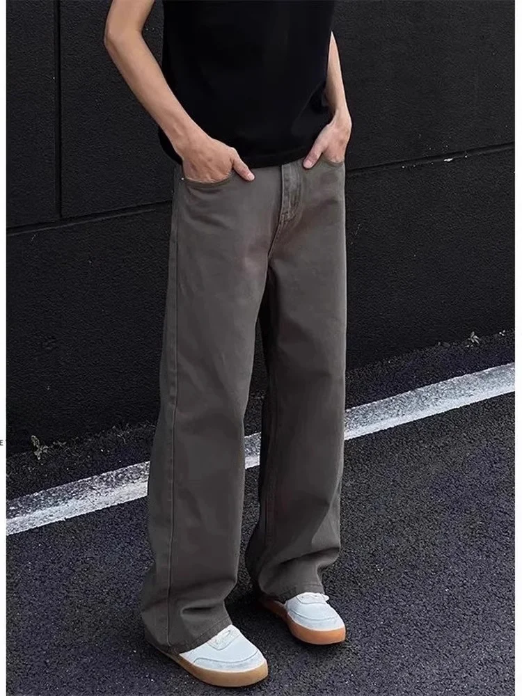 

Cleanfit американские ретро кофейного цвета прямые повседневные брюки мужские уличные широкие брюки молодежные Vitali Sle