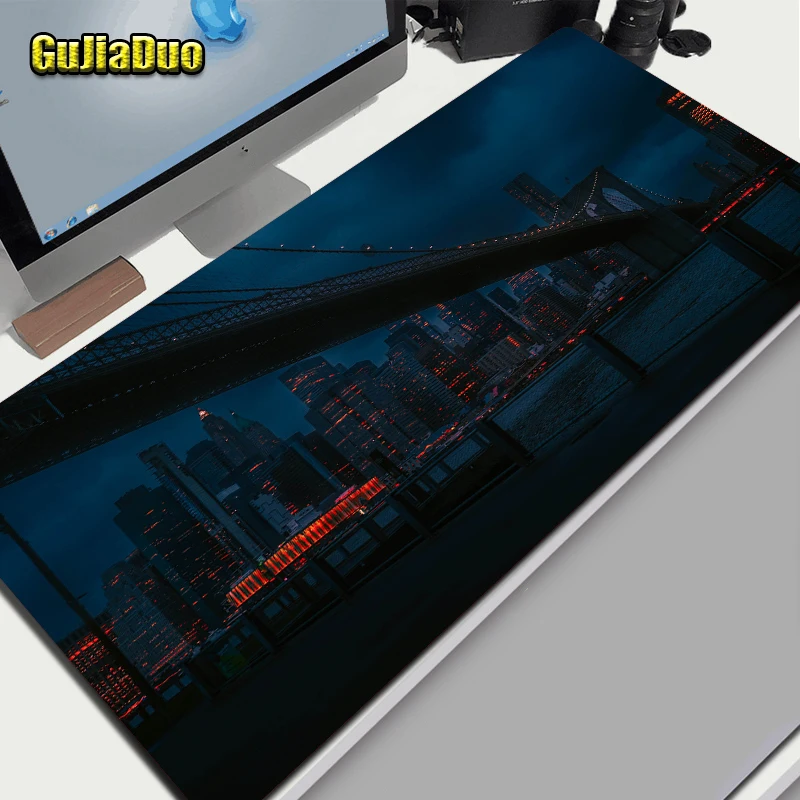 

GuJiaDuo City Fantasy Art Mouse Pad 80x40 Extra Large Computer Table Desk Mat Office Hoom Creative PC Mousepad Stuff Accessories