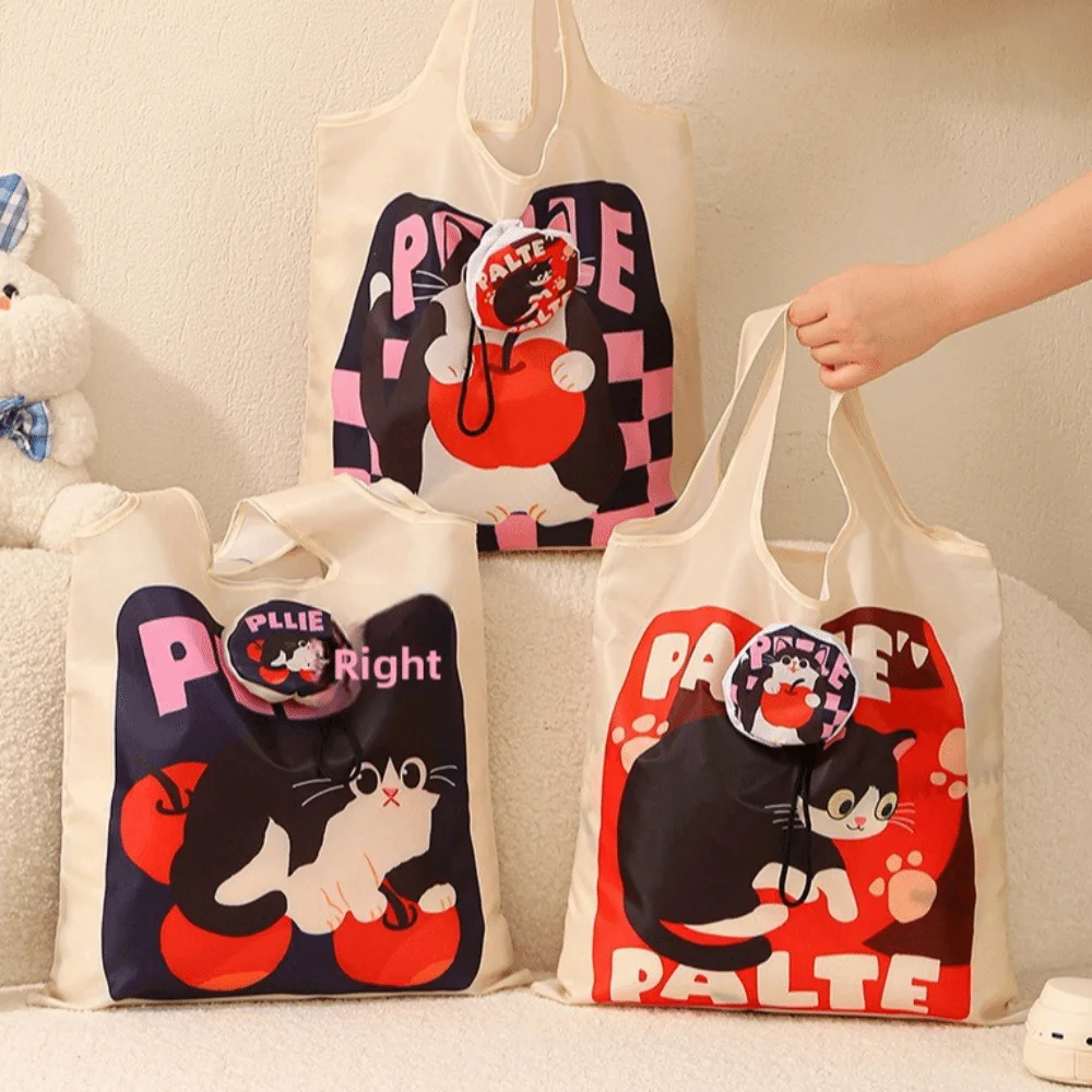 

New Cartoon Animals Shopping Bag Cute Lightweight Eco-Friendly Bag Foldable Large Capacity Storage Bag for Grocery