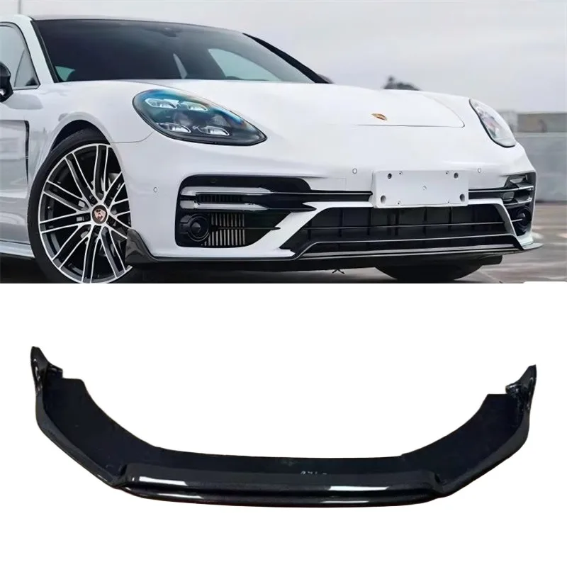 

For Porsche Paramera 971.1 Turbo S 2010-2023 Real Carbon Fiber Front Lip Front Bumper Lower Lip Under Spoiler Splitter Body Kit