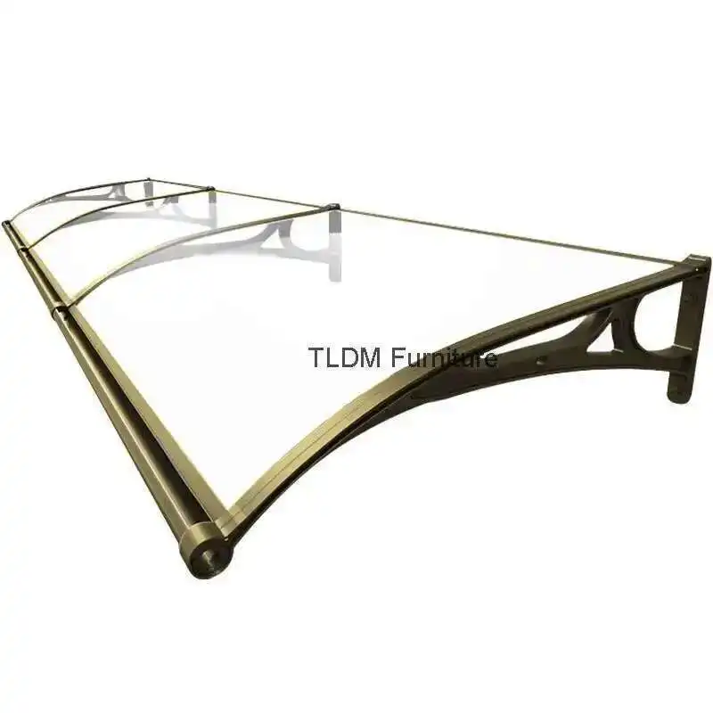 

Nordic Home Window Courtyard Eaves Large Sink Aluminum Alloy Gazebos Rainproof Pergola Transparent Plate Awning Garden Pavilion