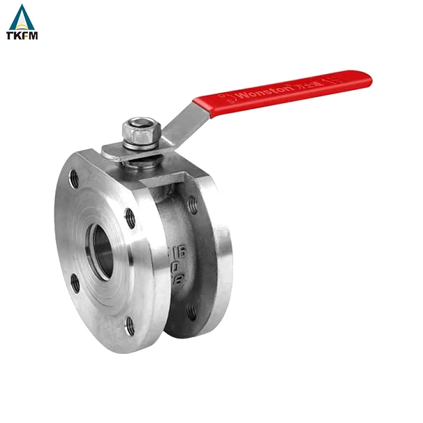 stainless steel plat thin wafer flanged italy ball valve water line pn16 dn40 40mm l