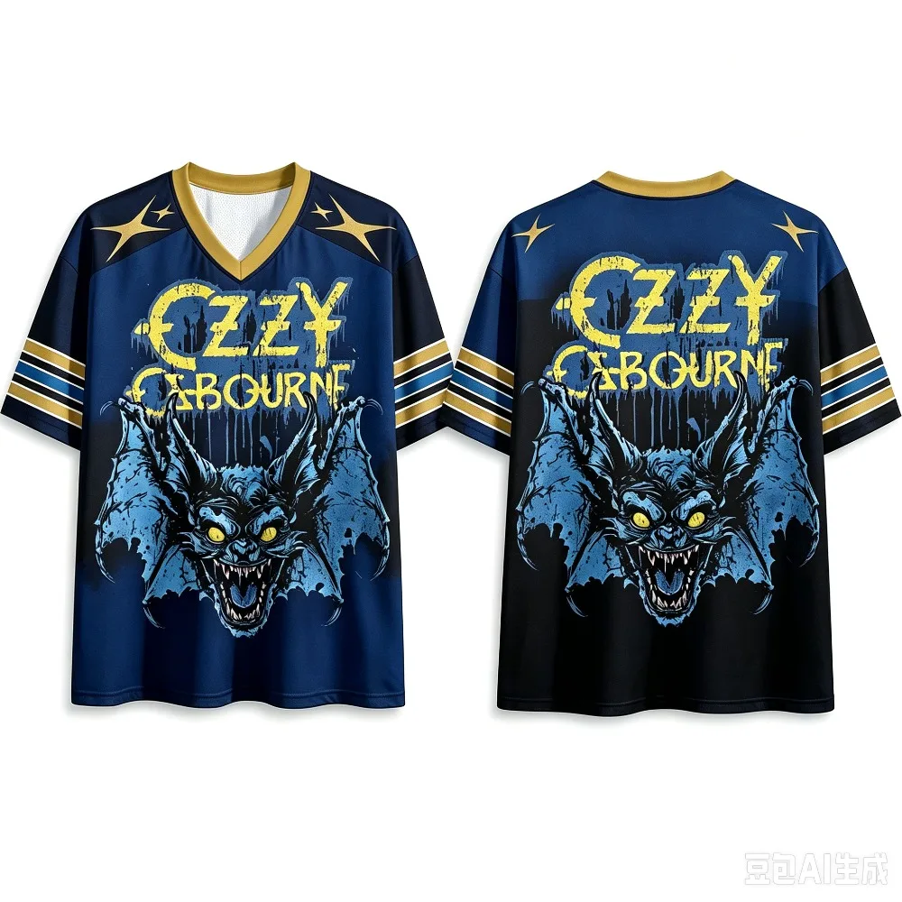 Retro-Horror-Fledermaus 3D-Druck Herren Damen Sport Schnelltrocknend Atmungsaktiv V-Ausschnitt Locker Sitzendes T-Shirt Modischer Street-Trend Kinder-Oberteil – Detail 5