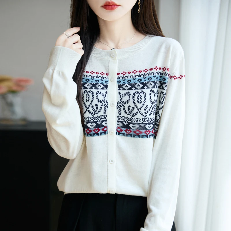 

Осень/зима 2022, женский кардиган, модный жаккардовый кардиган, женский кашемировый кардиган, повседневный свитер, кардиган, вязаное пальто