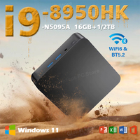 Mini PC Intel Core i9 Small Pocket Windows 11 Gaming Computer Mini PC UHD Graphics WiFi6 16GB 1TB 1000Mbps Dual Desktop Computer