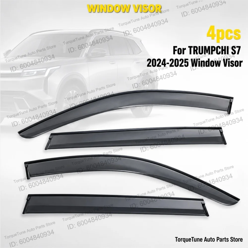 Premium PC Rain Guard Easy Installation Durable Aerodynamic Window Visor Wind Deflector For TRUMPCHI S7 2024 2025 Direct Fit