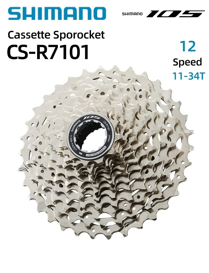 

SHIMANO 105 CS-R7101 12-speed Road Cassette Sprocket ROAD 12-speed dedicated 11-34TCassette Sprocket