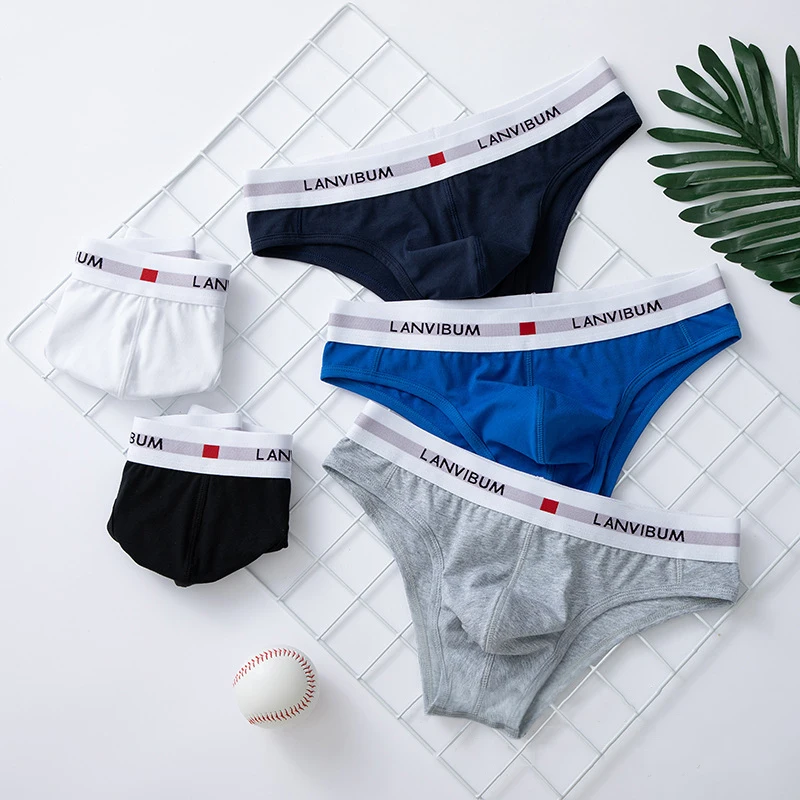 men's triangle underwear,pure cotton low waisted tight pants,personalized sports,student pants,youthful sexy white