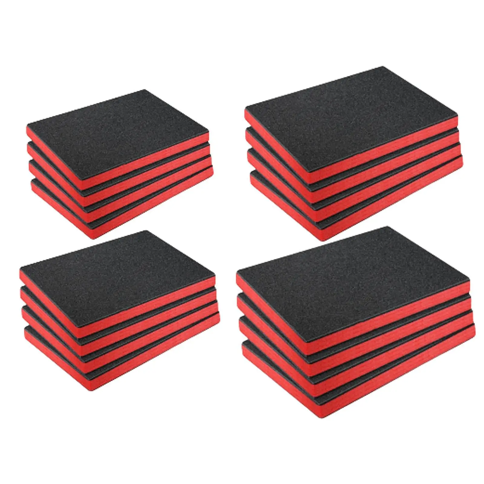 4-Piece Shock-Absorbing Foam Inserts, Protective Mat, Cuttable Toolbox Foam,