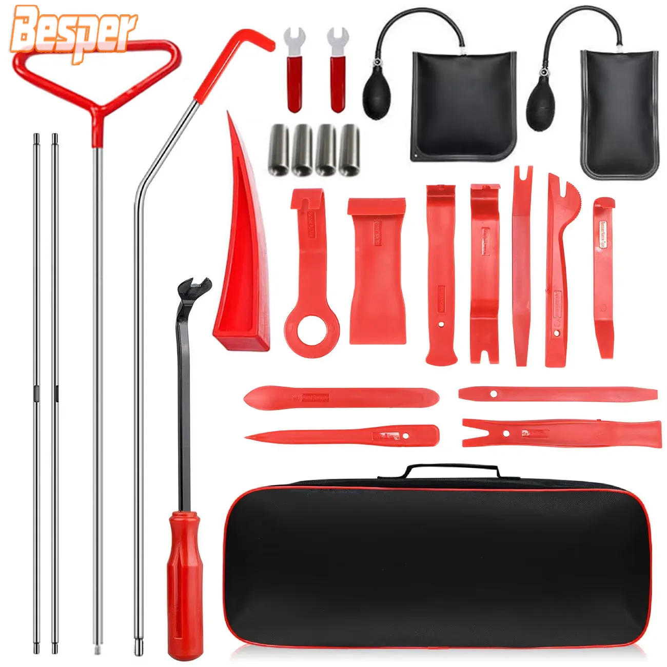 Car Door Tool Kit Inflatable Air Wedge Pump Auto Repair Window Door Open Fixing Gripper Tools Long Reach Kits