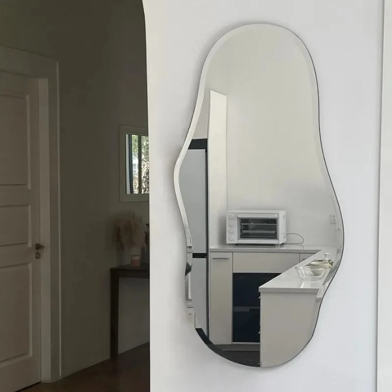Irregular Decorative Wall Mirrors Home Art Decorative Mirrors Irregular Water Drop Design Full Length Standing Room Decoration