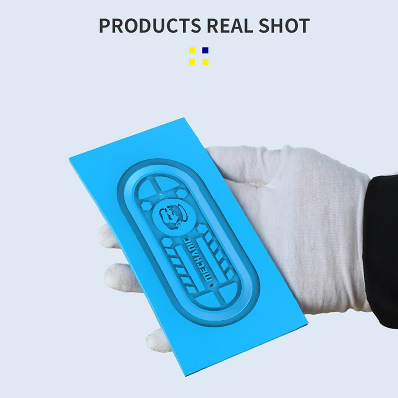 Almofada de silicone mecânica antiderrapante, resistente ao calor, para separador de tela lcd universal de 7 polegadas, ferramenta de reparo de tela curvada para celular