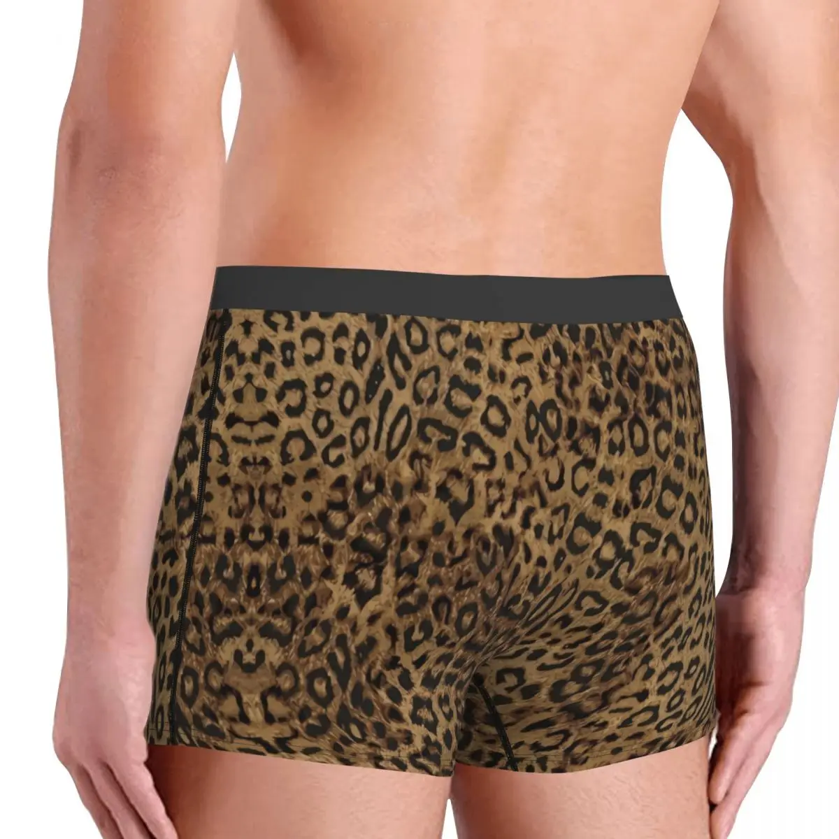 Cool Leopard Print Boxers Shorts Panties Men\'s Underpants Stretch Wild Animal Skin Briefs Underwear