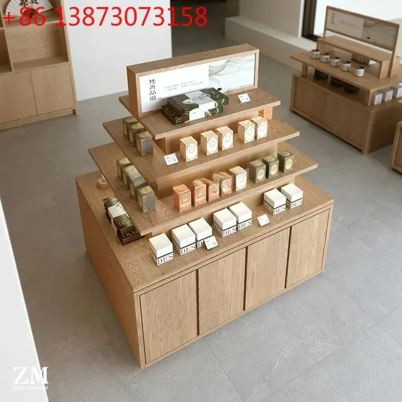 05 FG17Nakajima Counter Multi-layer Tea Shop Gift Display Cabinet Chinese Shelf Commodity Display Rack