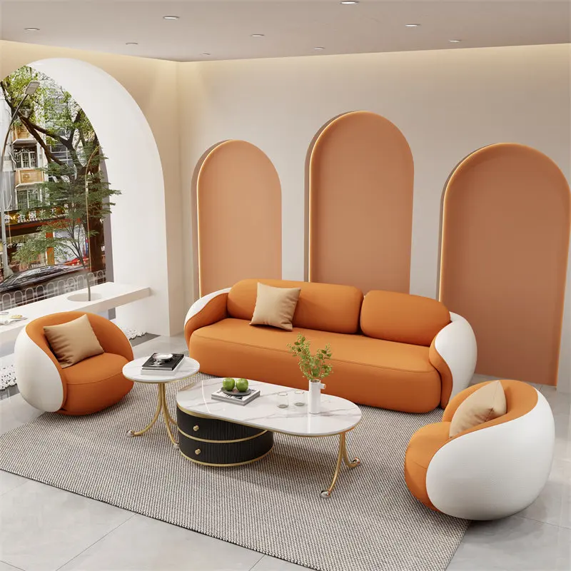 Modern Creative Reception Sofa Nordic Hotel Clothing Store Lounge Straight Row Reception Sofa Office Furniture أثاث مكتبات FYOS