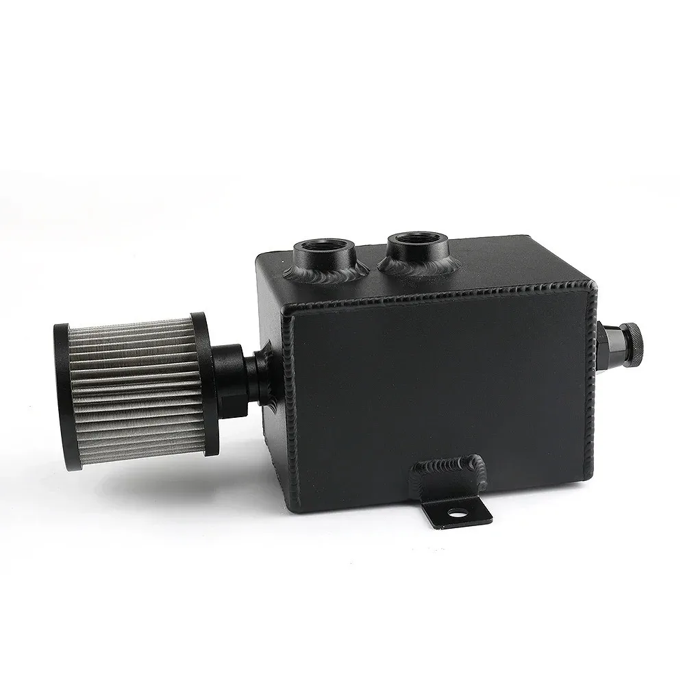

Racing Oil Catch Can Tank with Breather Air Filter and Drain Tap 1L Baffled Reservoir Tank Aluminum Oil Catch Can Tank