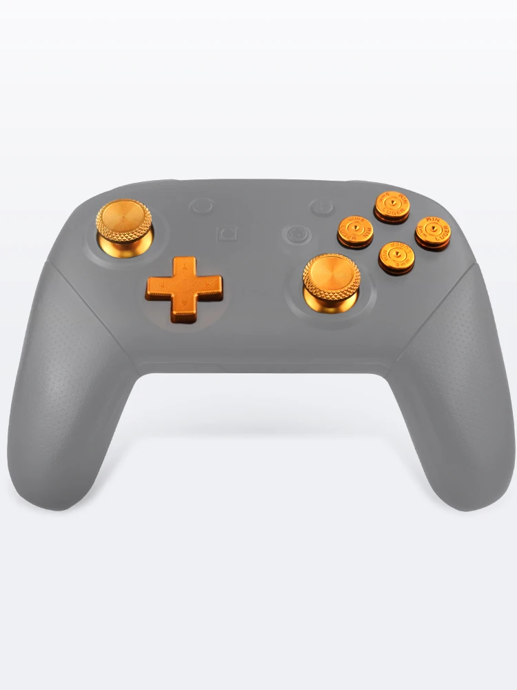 Dados sapo metal polegar varas compatível nintendo switch pro controlador joystick grip cap abxy botões para interruptor pro gamepad