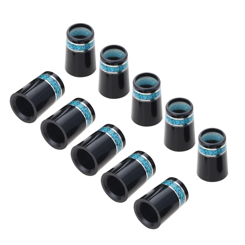 

10 Pcs Golf Sleeve Ferrule for Golf Irons Tip Size 0.370 Plastic Golf Ferrules Club Shafts Accessories,Blue