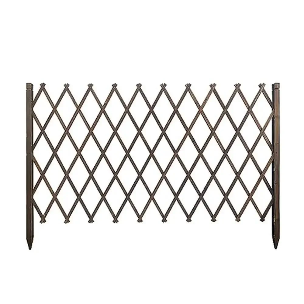 Retractable Garden Trellis Fence Wood Portable Outdoor Partition Panel Gate Yard Expandable Patio Decor Indoor/Outdoor Use Easy