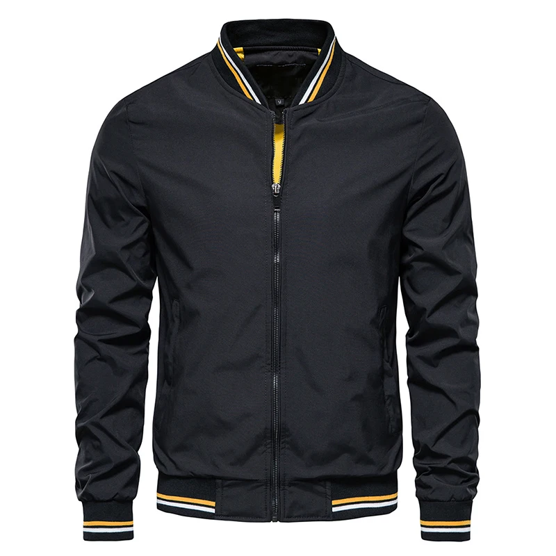 Jackets Men Spring Autumn Fashion  Clothing Solid Outwears Windbreaker Coats Aviator Jacket Motorcycle Racing Jacket For Men 5XL