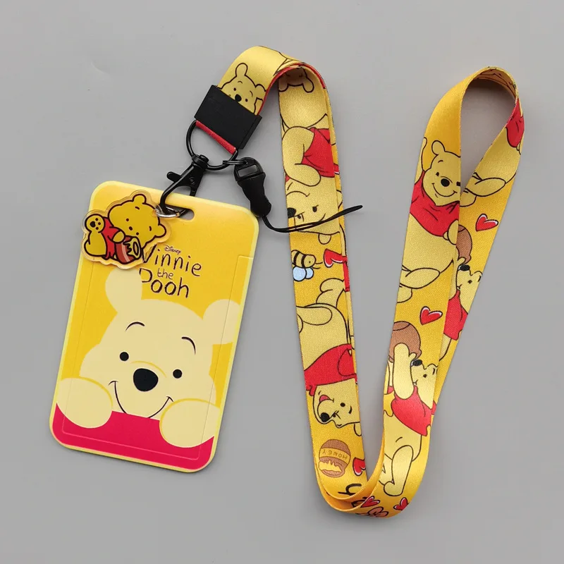 Disney Winnie De Poeh Cartoon Anime Harde Bus Push-on Kaartenset Warmteoverdracht Afdrukken Student Campus Touw Werkkaart Maaltijdkaarten