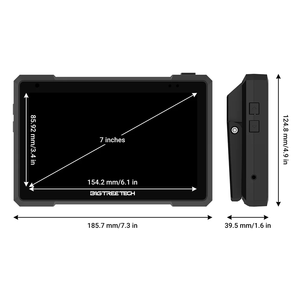 BIGTREETECH Pad 7 IPS Touch Screen Klipper 7 Inch With CB1 32GB TF Card Upgrade For CM4 Voron 2.4 Ender 3 B1 SE PLUS 3D Printer