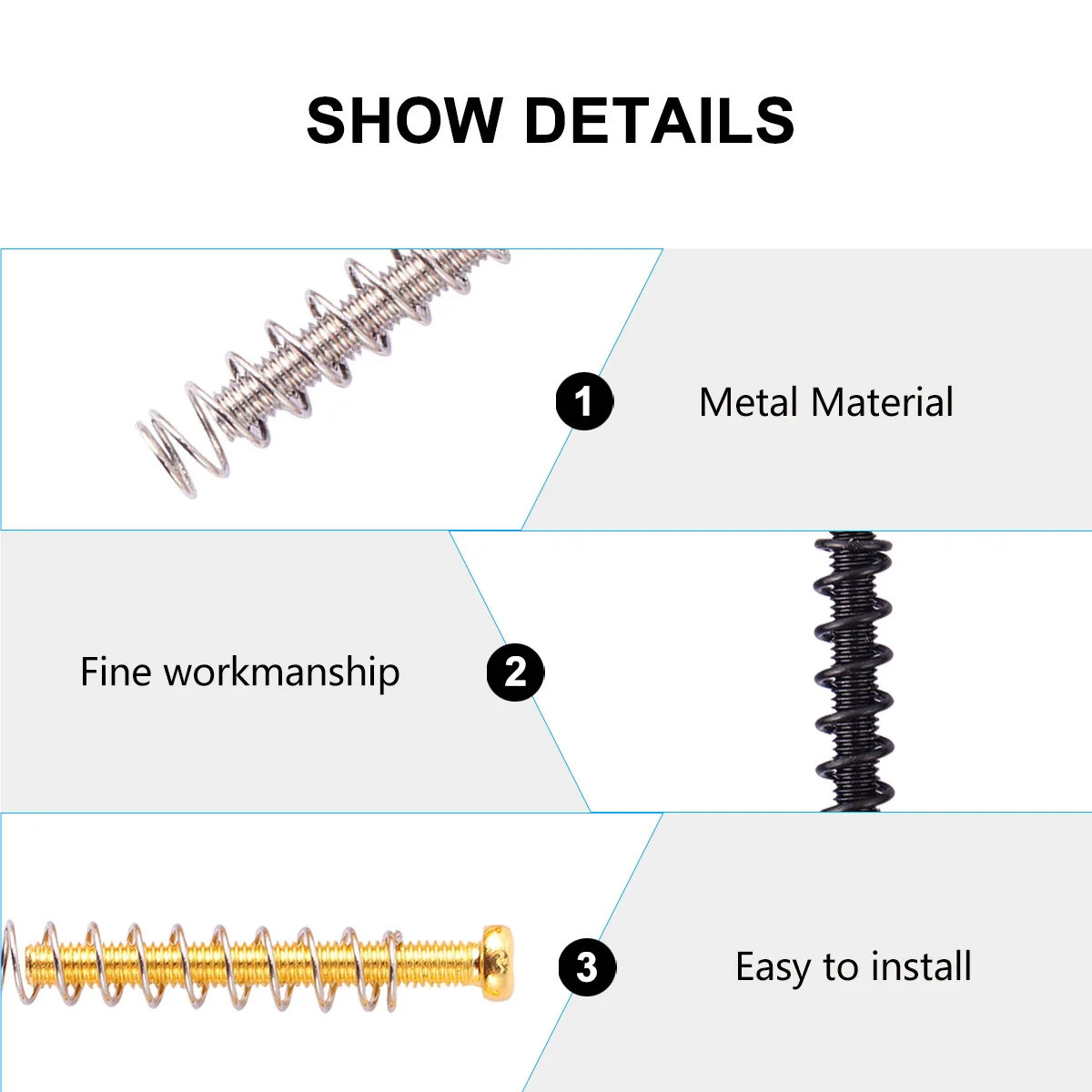 

25 Pcs Replace Pickup Adjustment Screw Guitars Output for Electric Adjusting Height Spring