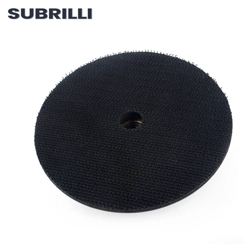 SUBRILLI 3/4/5/6/7 Inch Rubber Backer Diamond Pad Backing Holder Hook And Loop Rubber Backing Plate M14 5/8-11 Thread 100/125mm