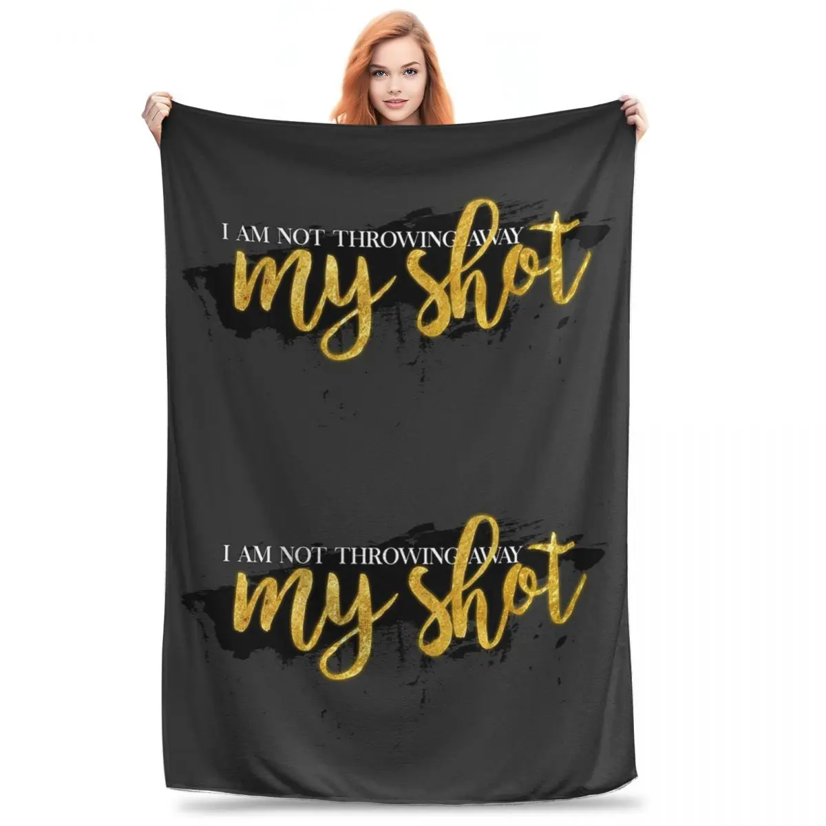 I Am Not Throwing Away My Shot Blanket Fleece Breathable Sofa Throw Blankets For Couch Bedding Office Throws Bedspread Quilt