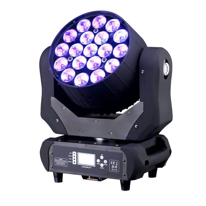 Marc 19X10W RGBW 4IN1 ZOOM LED Moving Head Wash Beam Light With Powercon Port For Event Party Club
