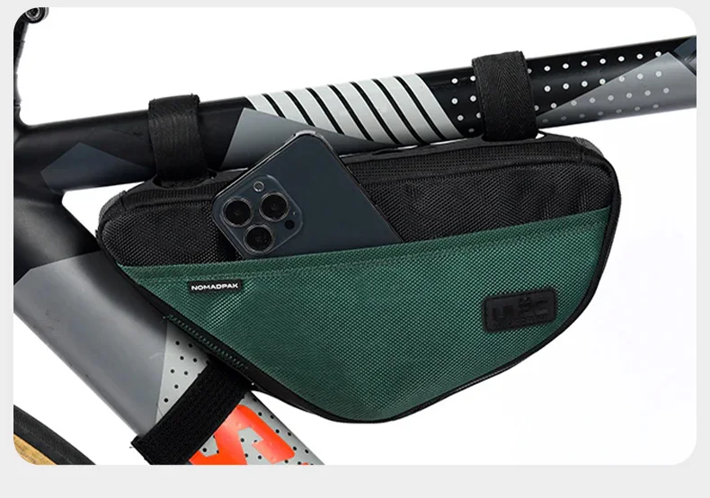 ULAC Fahrradtaschen 1,5L Rahmenrohrtasche Fahrrad-Vordertasche Wasserdichtes Material Kleine Innen-/Seitentasche MTB Rennrad-Tasche – Detail 16