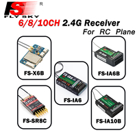 FLYSKY 6/8/10CH 2.4G Receiver X6B IA6 IA6B IA10B SR8C Radio System for RC FPV Racing Drone Fixed-wing Multicopters Car Boat Part