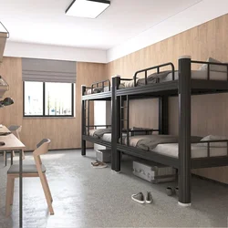 bed Customized double  upper and lower bunk student steel double  dormitory iron frame