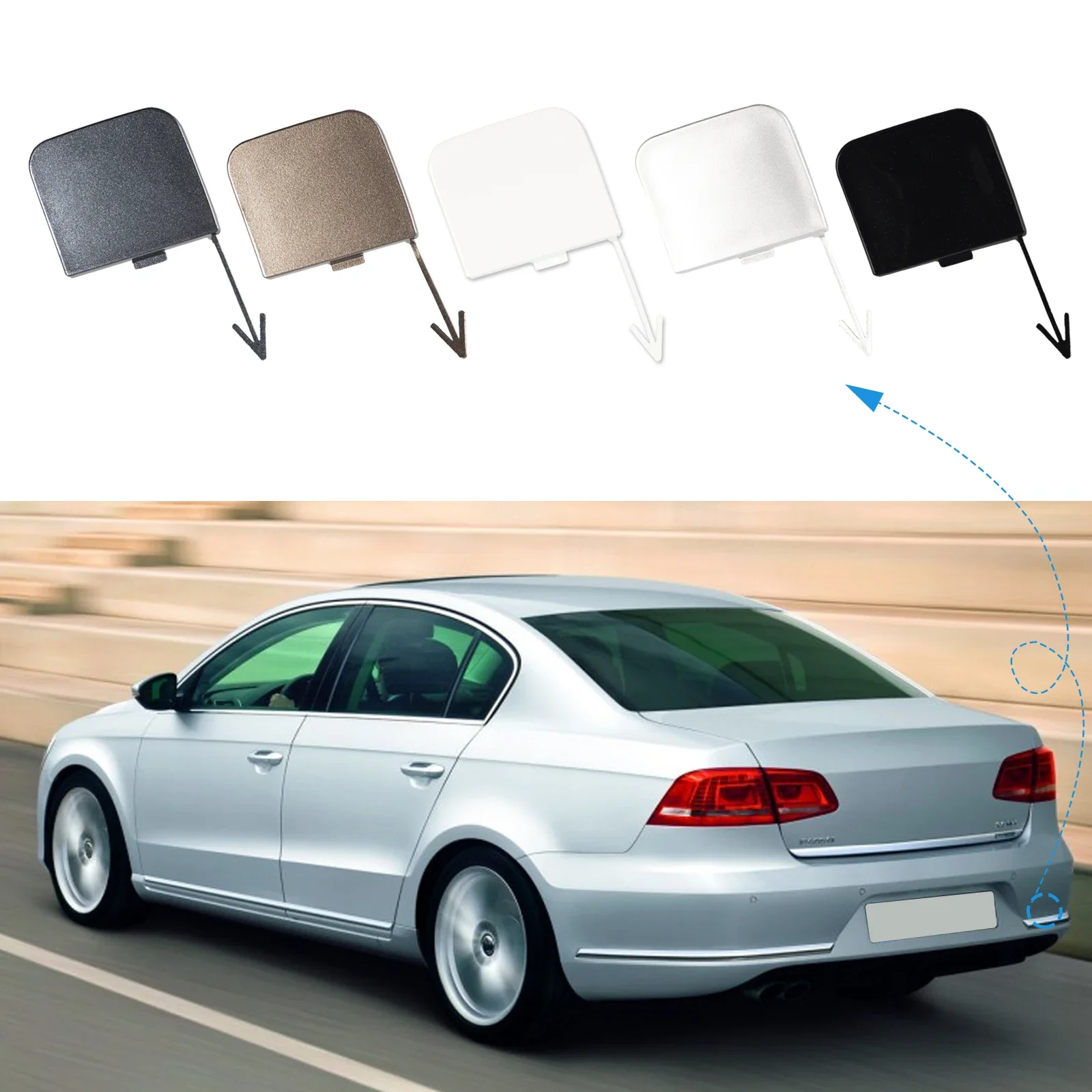 

Задний бампер OLANGDA, крышка фаркопа, буксировочная проушина для VW Passat B7, аксессуары 2011 2012 2103 2014 3AE807441A