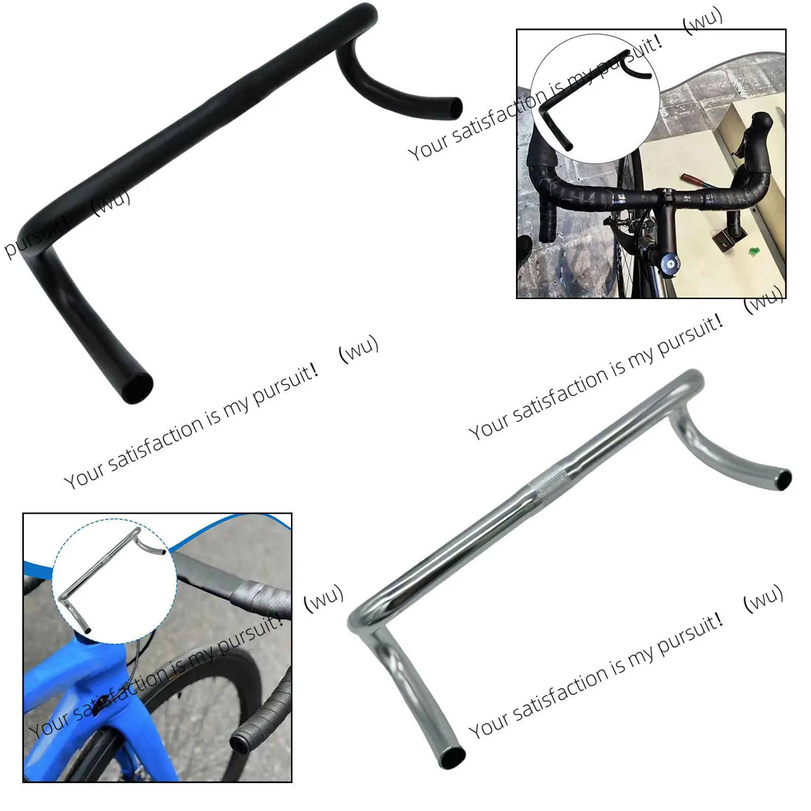 Road bicycle handlebars, lightweight aluminum alloy, can replace sturdy bend handlebars and lower riding accessories
