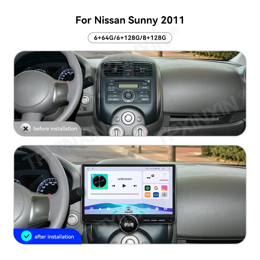 11.5 Inch Screen Car Radio For Nissan Sunny 2011 Android GPS Navigation Multimedia Video Player Stereo Receiver Head Unit