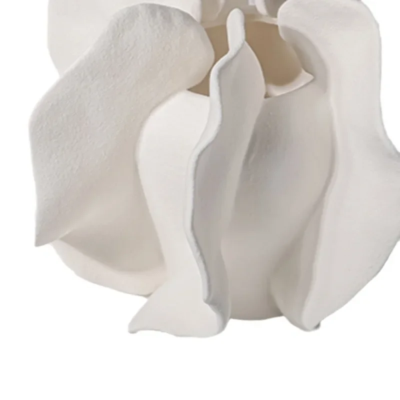 Articoli di fiori di arte del petalo bianco di lusso leggero creativo, ornamento del vaso della casa del soggiorno della sala da pranzo