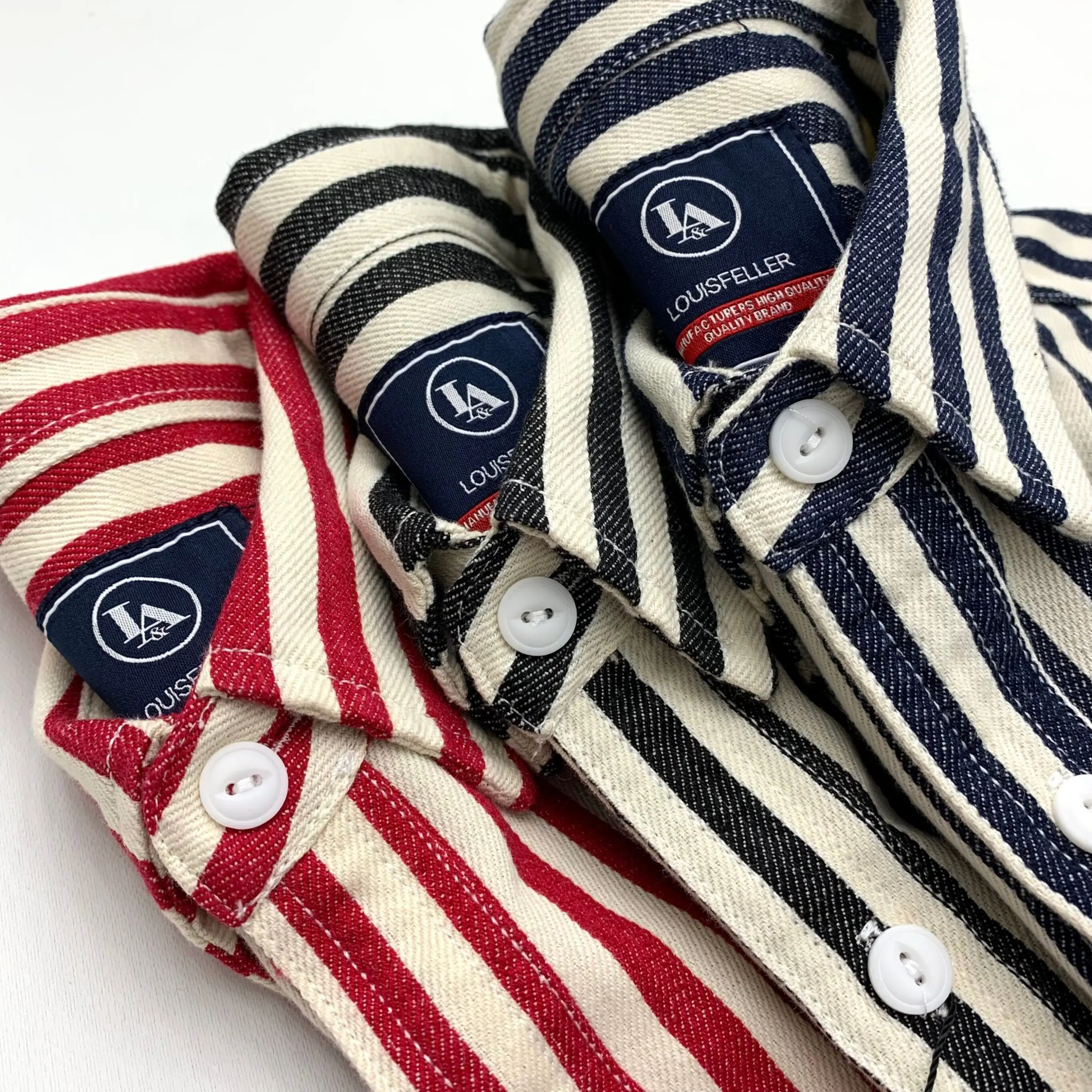 2026 Spring And Autumn New American Retro Stripe Long-Sleeve Lapel Shirt Men's Simple Fashion Washed Multi-pocket Casual Blouses