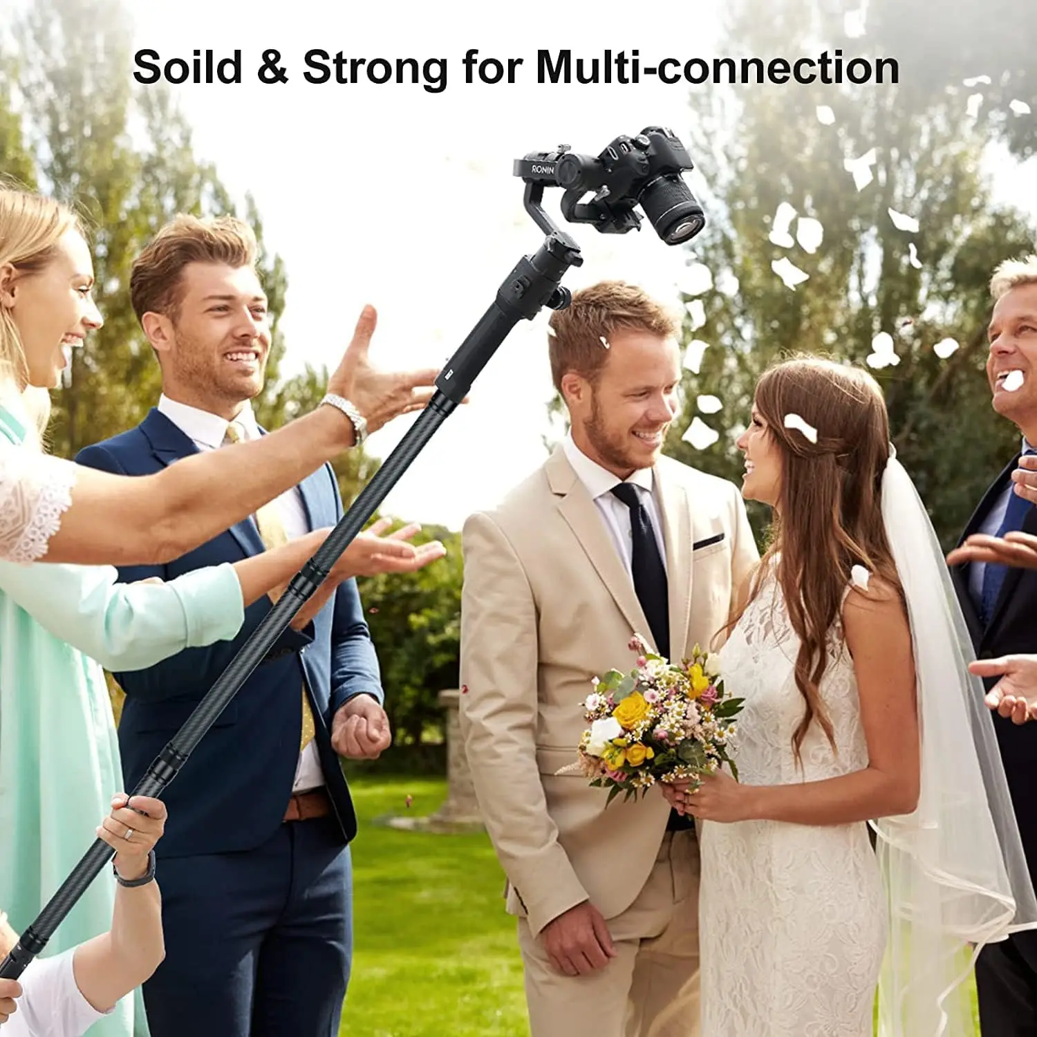 Ulanzi dh10 para dji ronin s sc rsc2 haste de extensão pólo selfie vara fibra carbono telescópica para zhiyun feiyu cardan acessórios