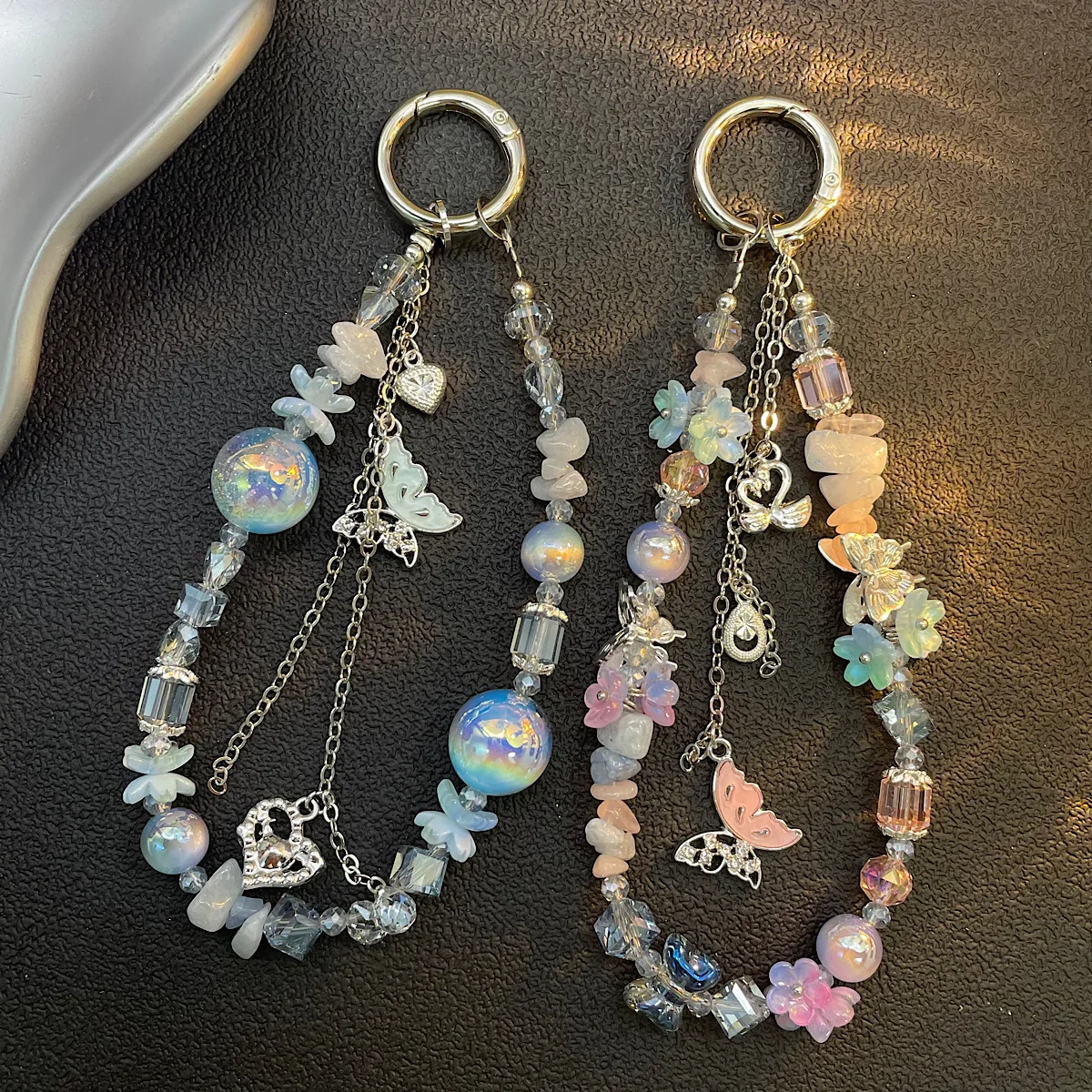 

Mobile Phone Lanyard Handmade Metal Chain Butterfly Tassel Wrist Lanyard Pendant Bag Accessories Hand-held Chain For iPhone 17