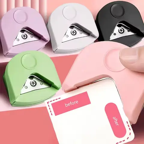 휴대용 R4 코너 라운더 종이 커터 종이 원형 코너 트리머 펀치 카드 사진 절단 DIY 공예 스크랩북 도구