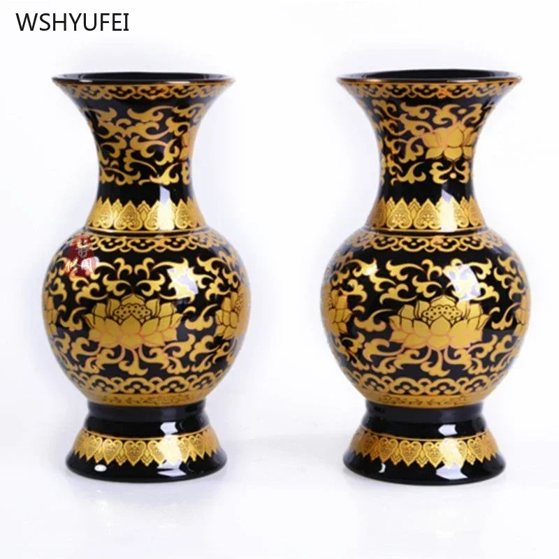 1pc ceramic vase  Buddhist temple supplies living room bedroom table temple sacrifice home decor feng shui Housewarming gift