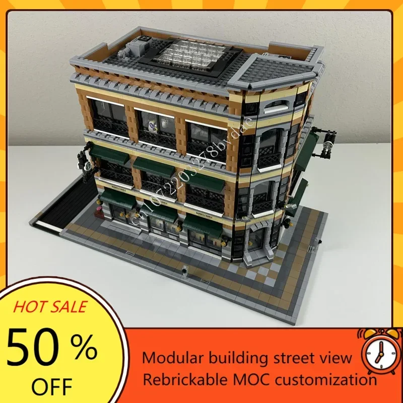 4476PCS coffee Modular MOC Creative street view Model Custom Puzzle Architecture DIY Education Assembly Model Toys Xmas Gifts