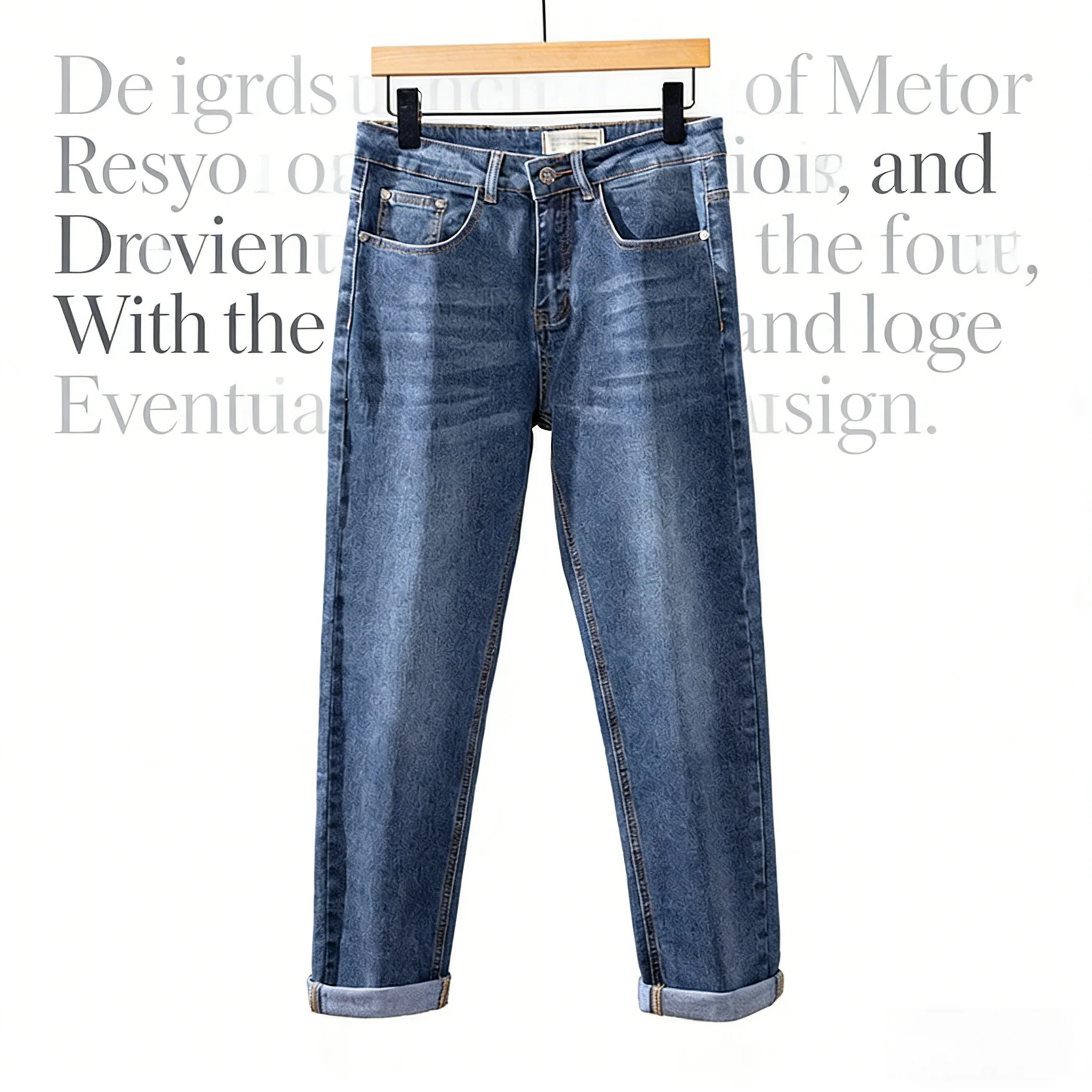 

Men's Thin Cotton Jeans 2026 New Spring Summer | Breathable Embroidered Blue Straight-leg Pants, Outdoor Big Size 29-40