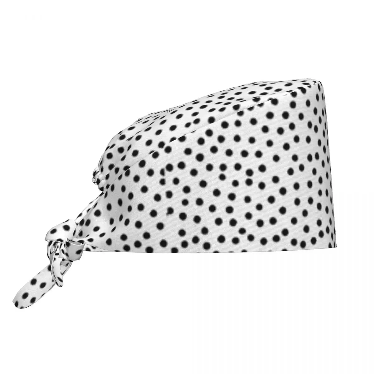 Black And White Polka Do Scrub Hat Doctor Working Surgical Cap Unisex Adjustable Nursing Caps for Dentist