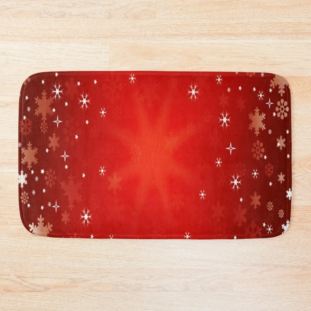 

Red Christmas Design Bath Mat Non-Slip And Washable Kitchen Front Door Set For Bathroom Mat