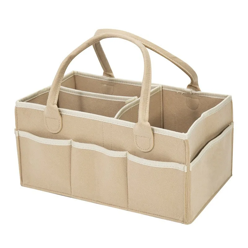 Saco de armazenamento de fraldas de feltro infantil bebê brinquedos diversos fraldas grande capacidade saco de fraldas de feltro